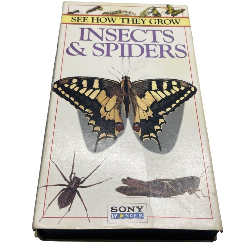 vintage see how they grow insects & spiders VHS tape sony wonder English 95 READ